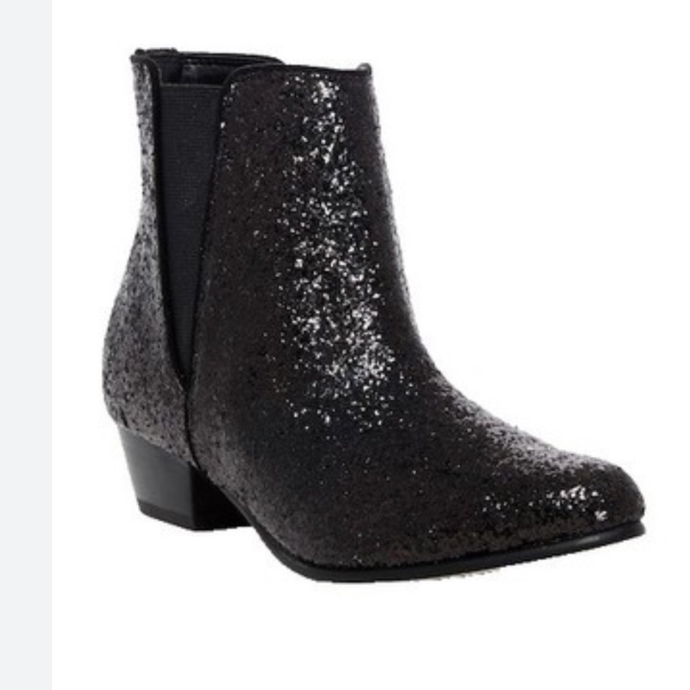 Zara Sparkling Black Ankle Booties